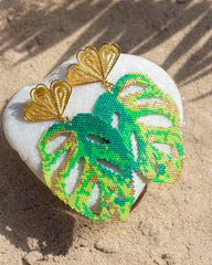 Arete Hoja Tropical